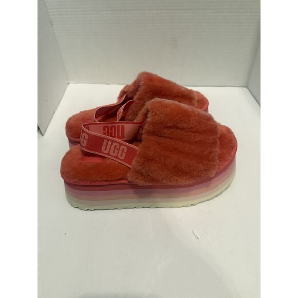 UGG Shoes - UGG Fluff Yeah Slide Shoes Womens Size 8 Shearling Platform Slippers 11320